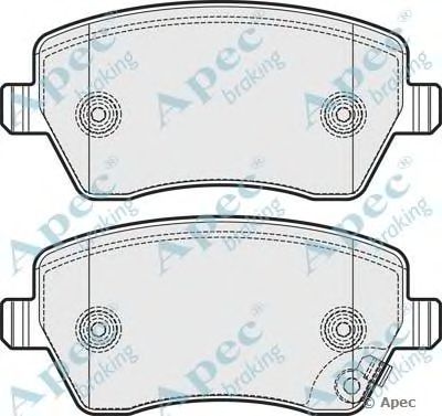 APEC BRAKING pad1664 -  Комплект тормозных колодок, дисковый тормоз